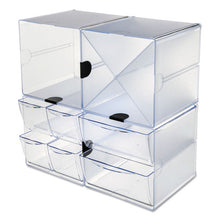 Load image into Gallery viewer, deflecto® wholesale. Stackable Cube Organizer, 6 X 6 X 6, Clear. HSD Wholesale: Janitorial Supplies, Breakroom Supplies, Office Supplies.