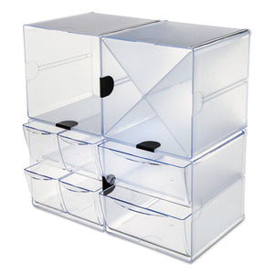 deflecto® wholesale. Stackable Cube Organizer, 6 X 6 X 6, Clear. HSD Wholesale: Janitorial Supplies, Breakroom Supplies, Office Supplies.