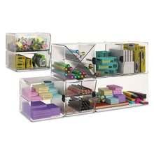 Load image into Gallery viewer, deflecto® wholesale. Stackable Cube Organizer, 6 X 6 X 6, Clear. HSD Wholesale: Janitorial Supplies, Breakroom Supplies, Office Supplies.