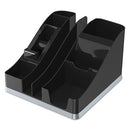 deflecto® wholesale. Silhouettes All-in-one Caddy, Black-silver. HSD Wholesale: Janitorial Supplies, Breakroom Supplies, Office Supplies.