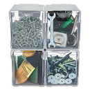 deflecto® wholesale. Tilt Bin Interlocking 4-bin Organizer, 4 5-8 X 4 7-8 X 5 1-2, White-clear. HSD Wholesale: Janitorial Supplies, Breakroom Supplies, Office Supplies.