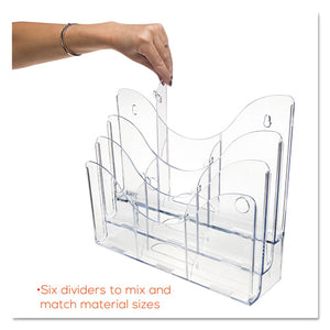 deflecto® wholesale. 3-tier Document Organizer W-6 Removable Dividers, 14w X 3.5d X 11.5h, Clear. HSD Wholesale: Janitorial Supplies, Breakroom Supplies, Office Supplies.