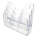 deflecto® wholesale. 3-tier Document Organizer W-6 Removable Dividers, 14w X 3.5d X 11.5h, Clear. HSD Wholesale: Janitorial Supplies, Breakroom Supplies, Office Supplies.