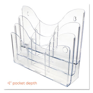 deflecto® wholesale. 3-tier Document Organizer W-6 Removable Dividers, 14w X 3.5d X 11.5h, Clear. HSD Wholesale: Janitorial Supplies, Breakroom Supplies, Office Supplies.