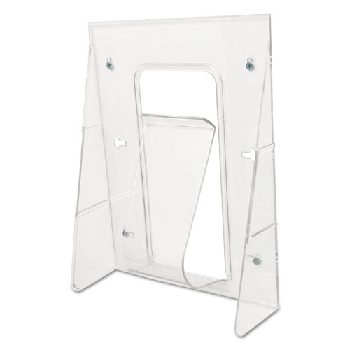 deflecto® wholesale. Stand-tall Wall-mount Literature Rack, Magazine, 9.13w X 3.25d X 11.88h, Clear. HSD Wholesale: Janitorial Supplies, Breakroom Supplies, Office Supplies.