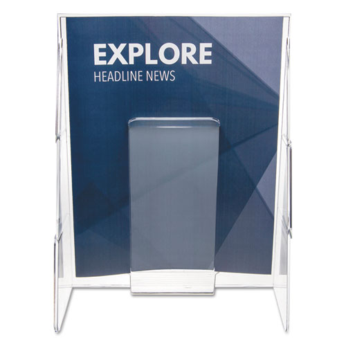 deflecto® wholesale. Stand-tall Wall-mount Literature Rack, Magazine, 9.13w X 3.25d X 11.88h, Clear. HSD Wholesale: Janitorial Supplies, Breakroom Supplies, Office Supplies.