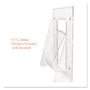 deflecto® wholesale. Stand-tall Wall-mount Literature Rack, Leaflet, 4.56w X 3.25d X 11.88h, Clear. HSD Wholesale: Janitorial Supplies, Breakroom Supplies, Office Supplies.