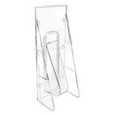 deflecto® wholesale. Stand-tall Wall-mount Literature Rack, Leaflet, 4.56w X 3.25d X 11.88h, Clear. HSD Wholesale: Janitorial Supplies, Breakroom Supplies, Office Supplies.
