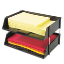 deflecto® wholesale. Industrial Tray Side-load Stacking Tray Set, 2 Sections, Letter To Legal Size Files, 16.38" X 11.13" X 3.5", Black, 2-pack. HSD Wholesale: Janitorial Supplies, Breakroom Supplies, Office Supplies.