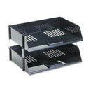 deflecto® wholesale. Industrial Tray Side-load Stacking Tray Set, 2 Sections, Letter To Legal Size Files, 16.38" X 11.13" X 3.5", Black, 2-pack. HSD Wholesale: Janitorial Supplies, Breakroom Supplies, Office Supplies.