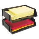 deflecto® wholesale. Industrial Tray Side-load Stacking Tray Set, 2 Sections, Letter To Legal Size Files, 16.38" X 11.13" X 3.5", Black, 2-pack. HSD Wholesale: Janitorial Supplies, Breakroom Supplies, Office Supplies.
