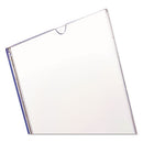 deflecto® wholesale. Superior Image Slanted Sign Holder, Portrait, 8 1-2 X 11 Insert, Clear. HSD Wholesale: Janitorial Supplies, Breakroom Supplies, Office Supplies.