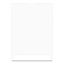 deflecto® wholesale. Superior Image Slanted Sign Holder, Portrait, 8 1-2 X 11 Insert, Clear. HSD Wholesale: Janitorial Supplies, Breakroom Supplies, Office Supplies.