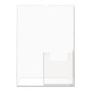 deflecto® wholesale. Superior Image Slanted Sign Holder With Front Pocket, 9w X 4.5d X 10.75h, Clear. HSD Wholesale: Janitorial Supplies, Breakroom Supplies, Office Supplies.