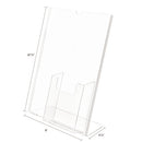 deflecto® wholesale. Superior Image Slanted Sign Holder With Front Pocket, 9w X 4.5d X 10.75h, Clear. HSD Wholesale: Janitorial Supplies, Breakroom Supplies, Office Supplies.