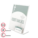 deflecto® wholesale. Superior Image Slanted Sign Holder With Business Card Holder, 8.5w X 4.5d X 11h, Clear. HSD Wholesale: Janitorial Supplies, Breakroom Supplies, Office Supplies.