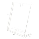 deflecto® wholesale. Superior Image Slanted Sign Holder With Business Card Holder, 8.5w X 4.5d X 11h, Clear. HSD Wholesale: Janitorial Supplies, Breakroom Supplies, Office Supplies.