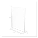 deflecto® wholesale. Superior Image Double Sided Sign Holder, 8 1-2 X 11 Insert, Clear. HSD Wholesale: Janitorial Supplies, Breakroom Supplies, Office Supplies.