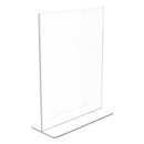deflecto® wholesale. Superior Image Double Sided Sign Holder, 8 1-2 X 11 Insert, Clear. HSD Wholesale: Janitorial Supplies, Breakroom Supplies, Office Supplies.