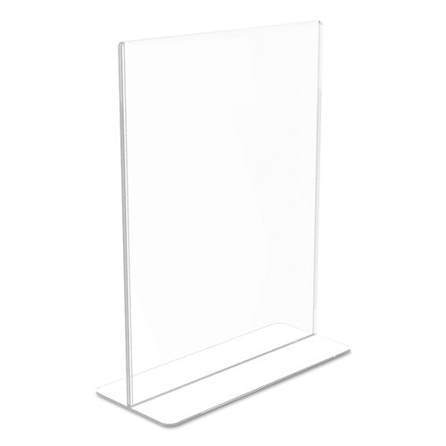 deflecto® wholesale. Superior Image Double Sided Sign Holder, 8 1-2 X 11 Insert, Clear. HSD Wholesale: Janitorial Supplies, Breakroom Supplies, Office Supplies.