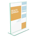 deflecto® wholesale. Superior Image Premium Green Edge Sign Holders, 8 1-2 X 11 Insert, Clear-green. HSD Wholesale: Janitorial Supplies, Breakroom Supplies, Office Supplies.