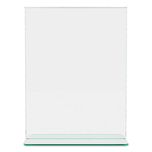 deflecto® wholesale. Superior Image Premium Green Edge Sign Holders, 8 1-2 X 11 Insert, Clear-green. HSD Wholesale: Janitorial Supplies, Breakroom Supplies, Office Supplies.