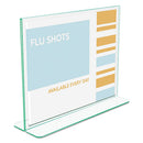 deflecto® wholesale. Superior Image Premium Green Edge Sign Holders, 11 X 8 1-2 Insert, Clear-green. HSD Wholesale: Janitorial Supplies, Breakroom Supplies, Office Supplies.