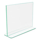 deflecto® wholesale. Superior Image Premium Green Edge Sign Holders, 11 X 8 1-2 Insert, Clear-green. HSD Wholesale: Janitorial Supplies, Breakroom Supplies, Office Supplies.