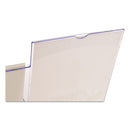 deflecto® wholesale. Superior Image Slanted Sign Holder With Side Pocket, 13.5w X 4.25d X 10.88h, Clear. HSD Wholesale: Janitorial Supplies, Breakroom Supplies, Office Supplies.