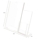 deflecto® wholesale. Superior Image Slanted Sign Holder With Side Pocket, 13.5w X 4.25d X 10.88h, Clear. HSD Wholesale: Janitorial Supplies, Breakroom Supplies, Office Supplies.