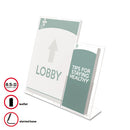 deflecto® wholesale. Superior Image Slanted Sign Holder With Side Pocket, 13.5w X 4.25d X 10.88h, Clear. HSD Wholesale: Janitorial Supplies, Breakroom Supplies, Office Supplies.