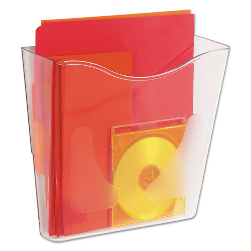 deflecto® wholesale. Euro-style Docupocket Portrait Wall File, 10 1-4 X 10 X 4, Clear. HSD Wholesale: Janitorial Supplies, Breakroom Supplies, Office Supplies.