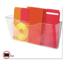 deflecto® wholesale. Euro-style Docupocket Landscape Wall File, Large-tabloid, 15 X 6 5-8 X 4, Clear. HSD Wholesale: Janitorial Supplies, Breakroom Supplies, Office Supplies.
