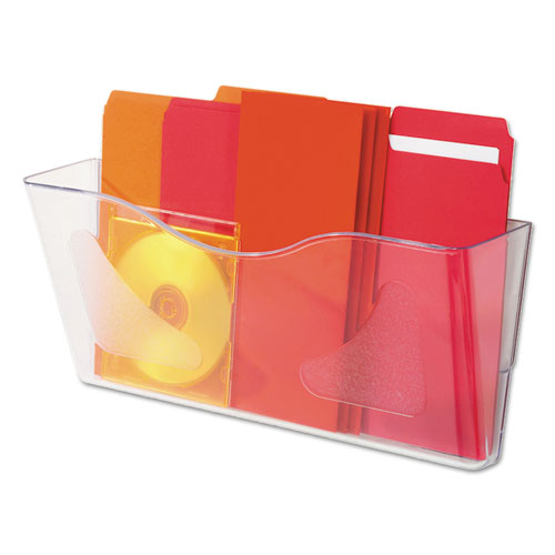 deflecto® wholesale. Euro-style Docupocket Landscape Wall File, Large-tabloid, 15 X 6 5-8 X 4, Clear. HSD Wholesale: Janitorial Supplies, Breakroom Supplies, Office Supplies.