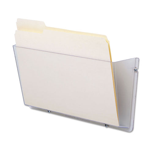 deflecto® wholesale. Unbreakable Docupocket Wall File, Letter, 14 1-2 X 3 X 6 1-2, Clear. HSD Wholesale: Janitorial Supplies, Breakroom Supplies, Office Supplies.
