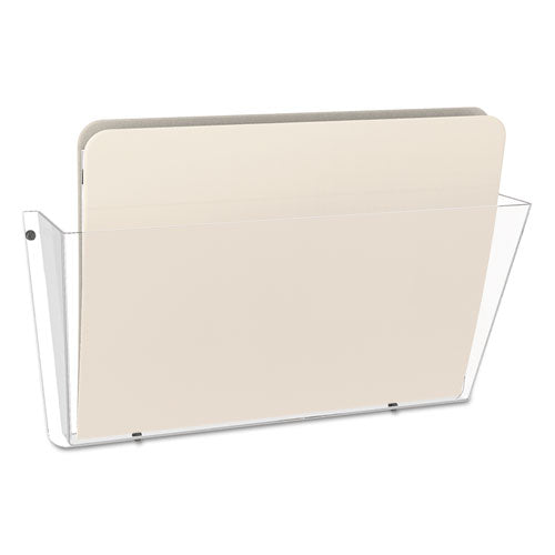 deflecto® wholesale. Unbreakable Docupocket Wall File, Letter, 14 1-2 X 3 X 6 1-2, Clear. HSD Wholesale: Janitorial Supplies, Breakroom Supplies, Office Supplies.