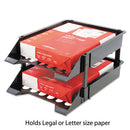 deflecto® wholesale. Supertray Countertop Tray Set, 2 Sections, Letter To Legal Size Files, 11" X 14.88" X 2.5", Black, 2-pack. HSD Wholesale: Janitorial Supplies, Breakroom Supplies, Office Supplies.