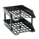 deflecto® wholesale. Supertray Countertop Tray Set, 2 Sections, Letter To Legal Size Files, 11" X 14.88" X 2.5", Black, 2-pack. HSD Wholesale: Janitorial Supplies, Breakroom Supplies, Office Supplies.