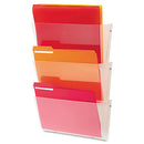 deflecto® wholesale. Unbreakable Docupocket 3-pocket Wall File, Letter, 14 1-2 X 3 X 6 1-2, Clear. HSD Wholesale: Janitorial Supplies, Breakroom Supplies, Office Supplies.