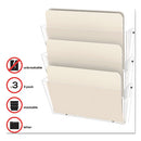 deflecto® wholesale. Unbreakable Docupocket 3-pocket Wall File, Letter, 14 1-2 X 3 X 6 1-2, Clear. HSD Wholesale: Janitorial Supplies, Breakroom Supplies, Office Supplies.