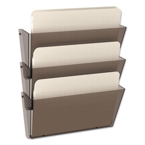 deflecto® wholesale. Unbreakable Docupocket 3-pocket Wall File, Letter, 14 1-2 X 3 X 6 1-2, Smoke. HSD Wholesale: Janitorial Supplies, Breakroom Supplies, Office Supplies.