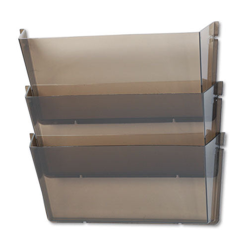 deflecto® wholesale. Unbreakable Docupocket 3-pocket Wall File, Letter, 14 1-2 X 3 X 6 1-2, Smoke. HSD Wholesale: Janitorial Supplies, Breakroom Supplies, Office Supplies.
