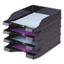 deflecto® wholesale. Docutray Multi-directional Stacking Tray Set, 2 Sections, Letter To Legal Size Files, 10.13" X 13.63" X 2.5", Black, 2-pack. HSD Wholesale: Janitorial Supplies, Breakroom Supplies, Office Supplies.