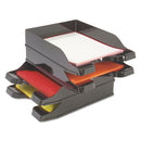 deflecto® wholesale. Docutray Multi-directional Stacking Tray Set, 2 Sections, Letter To Legal Size Files, 10.13" X 13.63" X 2.5", Black, 2-pack. HSD Wholesale: Janitorial Supplies, Breakroom Supplies, Office Supplies.