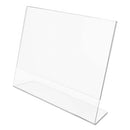 deflecto® wholesale. Classic Image Slanted Sign Holder, Landscaped, 11 X 8 1-2 Insert, Clear. HSD Wholesale: Janitorial Supplies, Breakroom Supplies, Office Supplies.