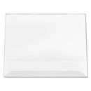 deflecto® wholesale. Classic Image Slanted Sign Holder, Landscaped, 11 X 8 1-2 Insert, Clear. HSD Wholesale: Janitorial Supplies, Breakroom Supplies, Office Supplies.