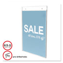 deflecto® wholesale. Classic Image Wall-mount Sign Holder, Portrait, 8 1-2 X 11, Clear. HSD Wholesale: Janitorial Supplies, Breakroom Supplies, Office Supplies.
