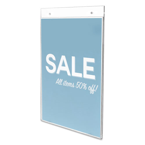 deflecto® wholesale. Classic Image Wall-mount Sign Holder, Portrait, 8 1-2 X 11, Clear. HSD Wholesale: Janitorial Supplies, Breakroom Supplies, Office Supplies.