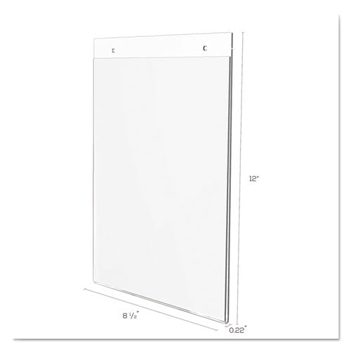 deflecto® wholesale. Classic Image Wall-mount Sign Holder, Portrait, 8 1-2 X 11, Clear. HSD Wholesale: Janitorial Supplies, Breakroom Supplies, Office Supplies.