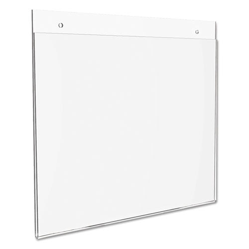 deflecto® wholesale. Classic Image Wall-mount Sign Holder, Landscape, 11 X 8 1-2, Clear. HSD Wholesale: Janitorial Supplies, Breakroom Supplies, Office Supplies.